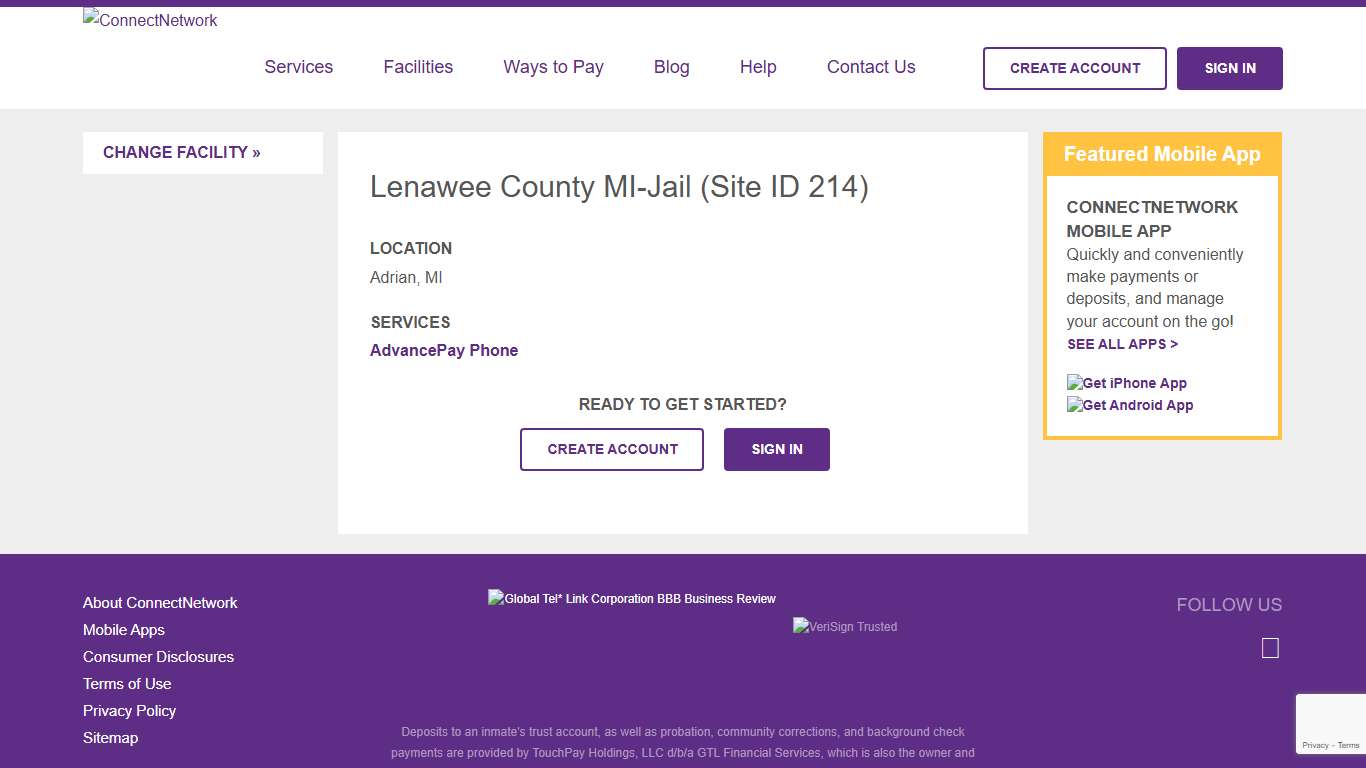 Lenawee County MI-Jail ConnectNetwork